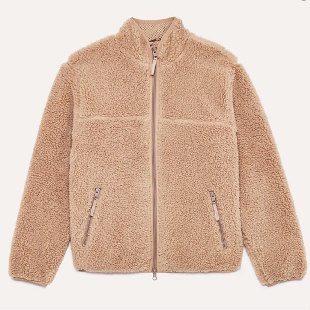 Aritizia TNA Teddy Jacket Tan Sherpa Fleece - Picture 3 of 11